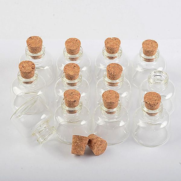 

10ml mini glass bottles cork empty cute transparent glass bottle jars vials 30*30*10mm 24pcs/lot wholesale jllrmo