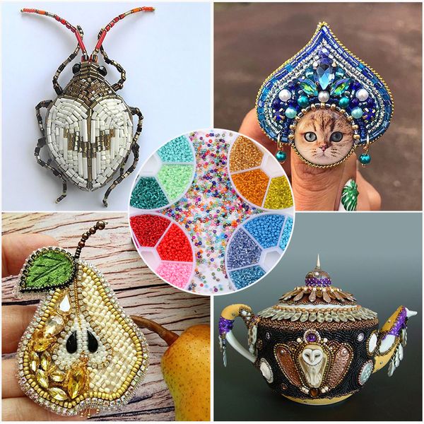 

2mm glass seed beads belt box set charm seedbeads rondelle beads for diy embroidery making