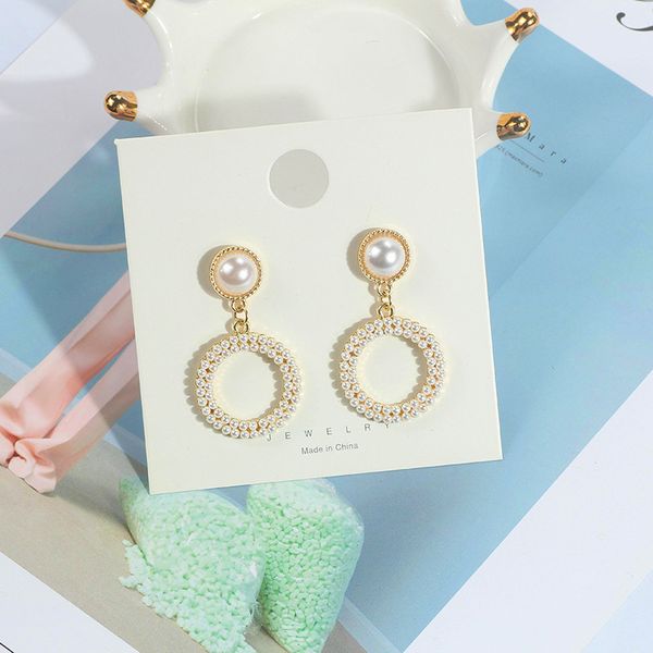 

new united states women jewelry simulated pearl clip on earrings no pierced for girls charm cute sweet earrings geometry, Silver