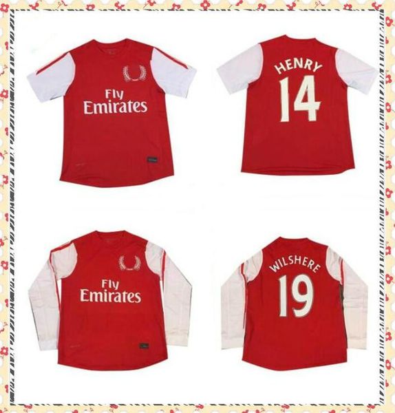 

2011-2012 arsen 125th anniversary retro soccer jersey 11 12 #14 henry #8 arteta classic vintage football shirt, Black;yellow