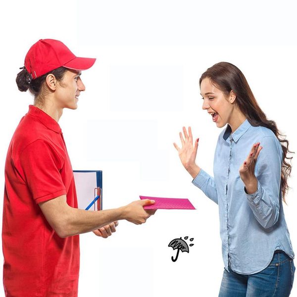 

50pcs 6x10inch rose pink envelope bags bubble mailers padded envelope lined poly mailer self seal rose red mailing bags package h jllhve
