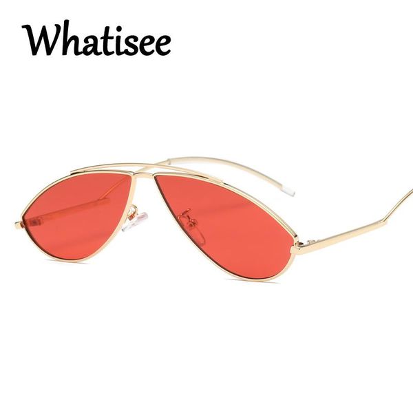 

sunglasses whatisee vintage pilot small women brand designer red sun glasses twin-beam unique style 90s female shades, White;black