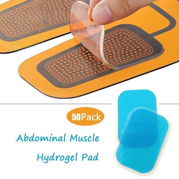 

50pcs muscle stimulator replecament gel stickers high adhesion silicone hydrogel hydrogel pads for ems abdominal trainer #31