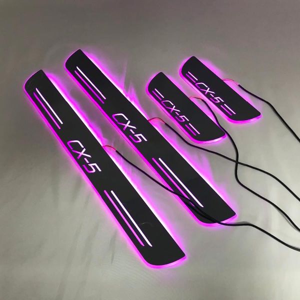 

osmrk led moving door scuff for cx-5 dynamic door sill plate lining overlays guards flowing/fixed light