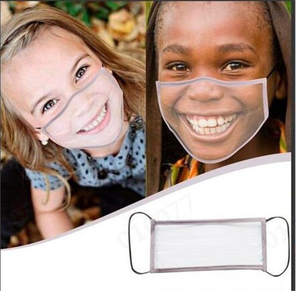 

factory fast shipping transparent face mask washable reusable deaf-mute anti dust antifog earloop clear designer masks p