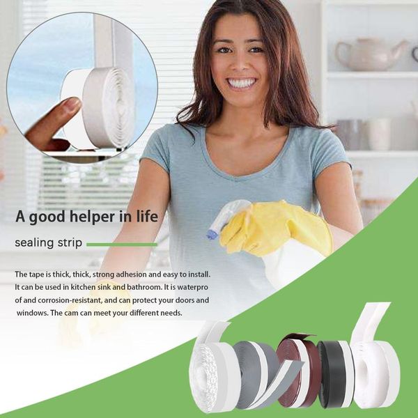 

5m уплотнительная лента дверной окон окна цветена уплотнительная лента ванная комната туалет угловой угловой водонепроницаемый pe самострада