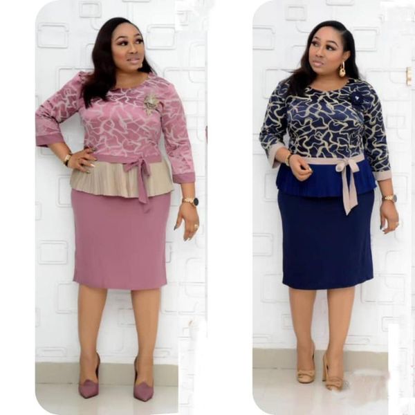 

2020 autumn elegent african women printing dress plus size dresses for women 4xl 5xl 6xl african dress1, Red