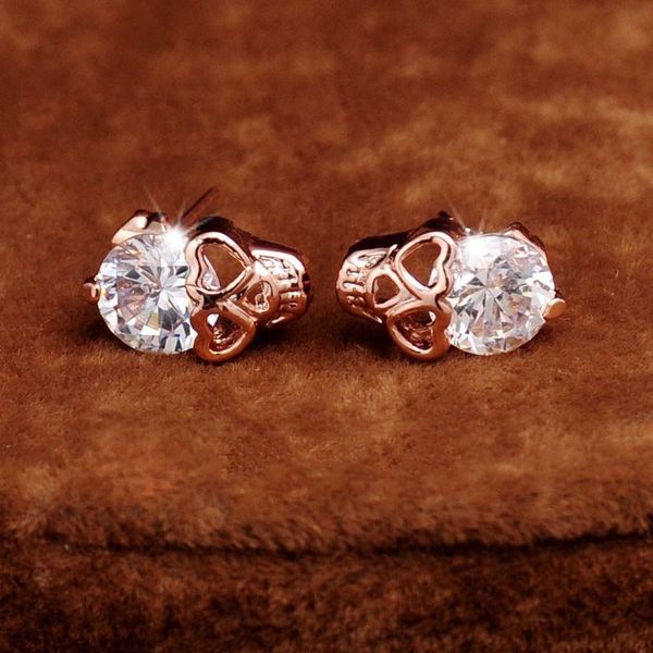 

новое прибытие очарование старинные серьги серьги для женщин череп серьги череп серьги в день святого валентина данный день данные мода евре, Bronze;silver