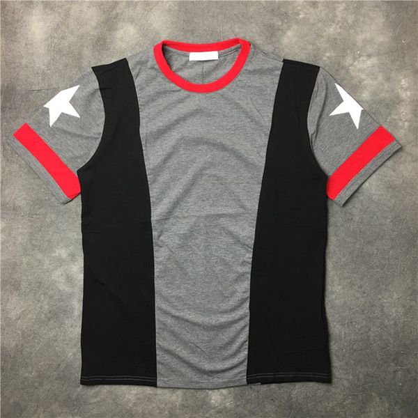 

mens short sleeves men women casual t shirt fashion mens pentagram printing t shirt size s-xl, White;black