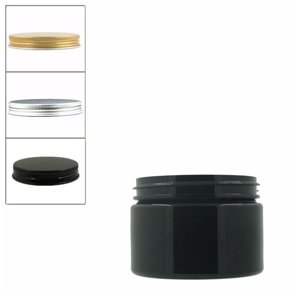 

15 шт. / лот 120 мл черного круглого питомника банку бутылки контейнер с щелкой / золотой / черной алюминиевой крышкой для косметики, еды, у