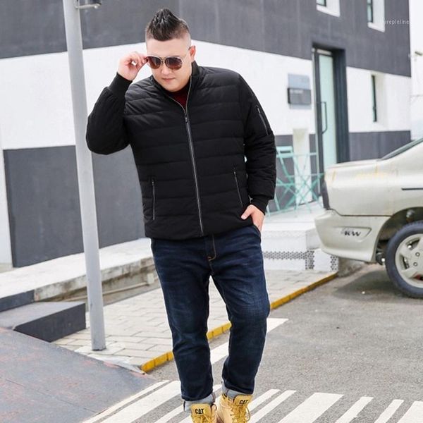 

new men's down short plus size extra large number baseball style jacket students 5xl 6xl 7xl 8xl 9xl 10xl1, Black