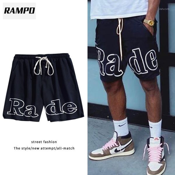 

rampo men new shorts men's loose short trousers fitness bodybuilding jogger mens brand durable sweatpants fitness workout1, White;black
