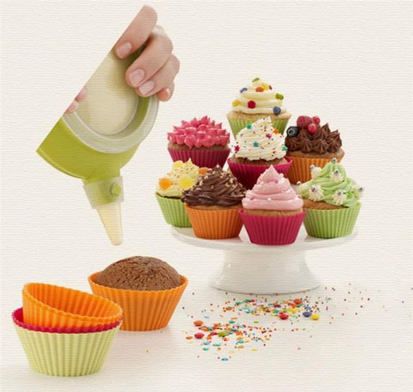 

7cm sile muffin cupcake moulds cake cup round shape bakeware maker baking mold colorful tray baking cup li bbystc ladyshome