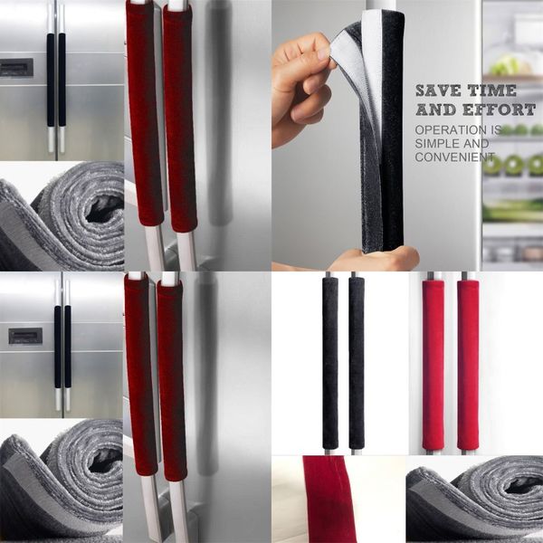 

gold velvet smart cover black grey domestic refrigerator door handle glove double sided use handles sleeve new 8 5bc j2