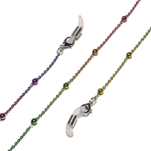

2021 colorful glasses chain metal bead mask chain lanyard fashion sunglasses chain glasses accessories h jllobb