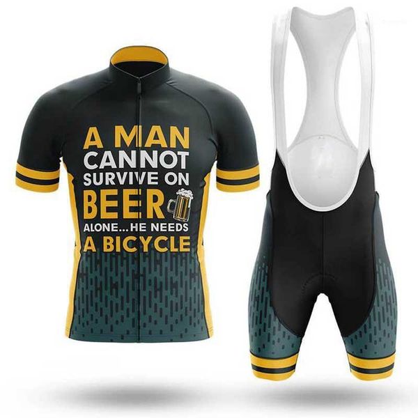 

lairschdan 2020 fiets kleding mannen summer short sleeve set jersey and bib shorts breathable mtb clothing niño1, Black;blue