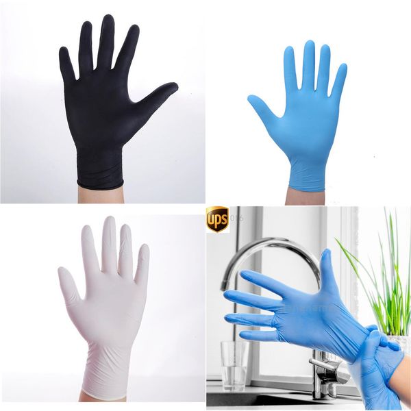 

100pcs disposable stock 4 nitrile us in latex kinds of specifications optional s acid gloves (22cm) fastest ship bku6