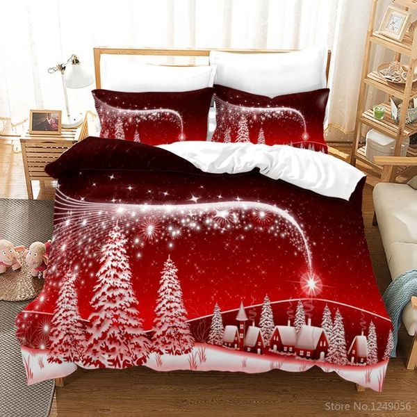 

popular merry christmas bedding set bed linen cover set children pillowcase duvet cover sets single/double  king size1