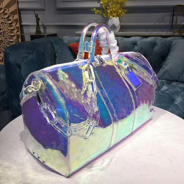 

european designer classic fashion new bag ladies style bag laser flash pvc designer handbags fashion brilliant colour transparent mukk cu2ug