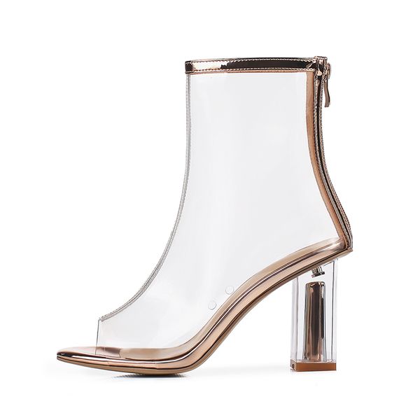 

2021 new size 33-42 high women's sandals transparent fashion ladies shoes from gold fbkz, Black
