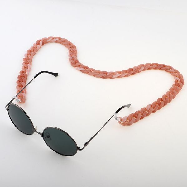 

2020 hip hop punk mixed color acrylic leopard resin acrylic sunglasses chain lanyard glasses holder strap for women accessories h bbyoib