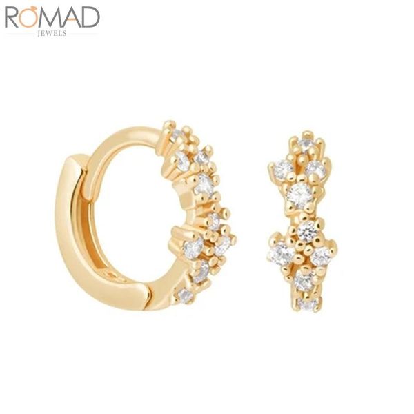 

серьги стерлингового серебра romad 925 zircon hoop для женщин serring surring erlysury серьги s925 ювелирные изделия серьги, Golden;silver