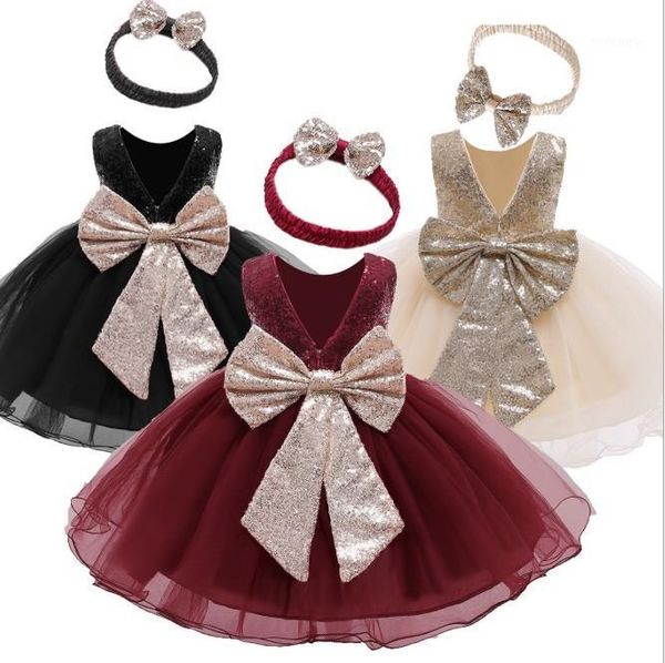 

cute children princess dresses 2020 fashion new arrival kids girls sleeveless christmas dress bow halloween dress1, Red;yellow