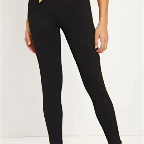 

2019 style selling new splicing yoga fitness exercise leggings, Black