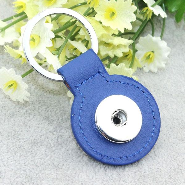 

new leather snap button keychains diy 18mm snap keyring lanyard holder keychain fit 18mm 20mm snap buttons jewelry q wmtxsv, Silver