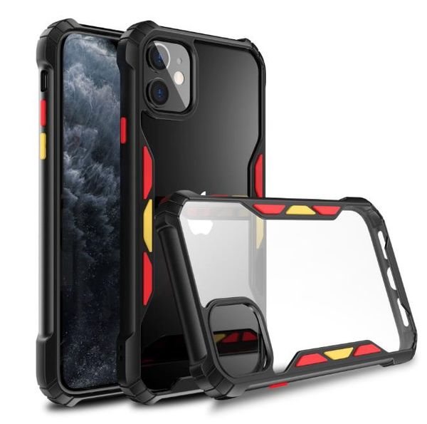 

shockproof armour clear case for iphone 12 11 pro max mini x xs 8 7 plus heave duty tpu pc hard back protective cover