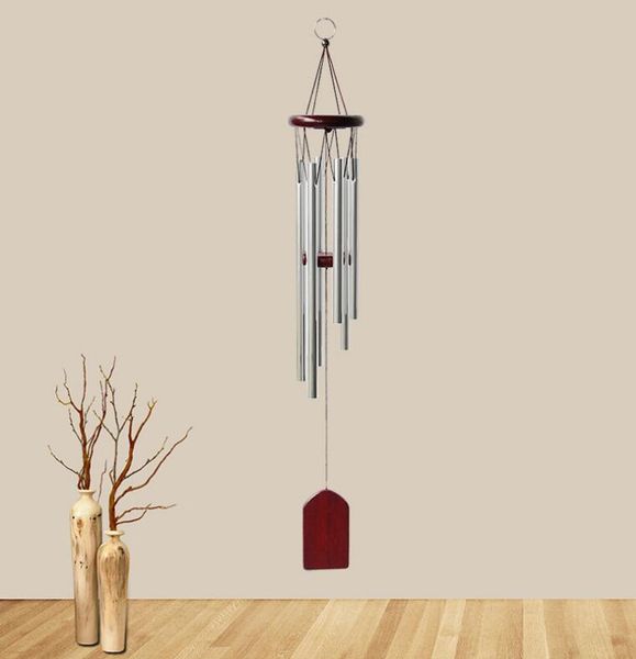 

wind chime wooden metal wind chime nordic pastoral aeolian bells small 6 tube balcony hanging festival party decoration 2 colors dhe3893