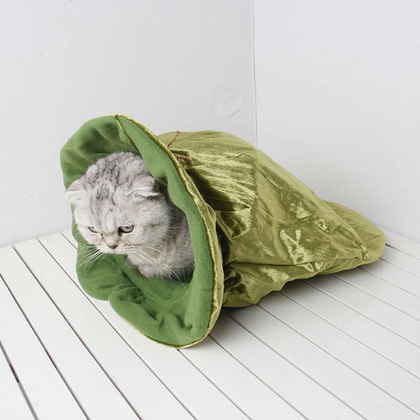 

pet flannel toy storage treasure milk green spring and autumn nt cat sleeping bag