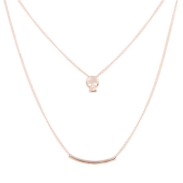 

factoryy94xgold high necklaces with plated card elephant charms pendant double layer necklace for women fashion je