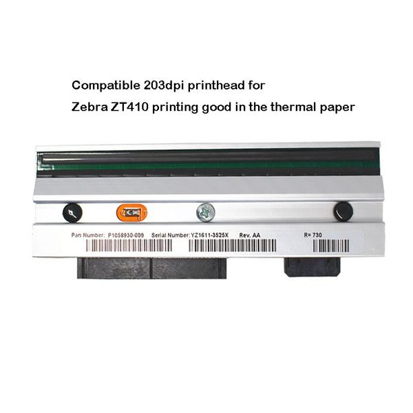Materiali di consumo testina di stampa termica di qualità A+ P1058930-009 per testina di stampa termica per etichette Zebra ZT410 203 dpi, garanzia 90 giorni