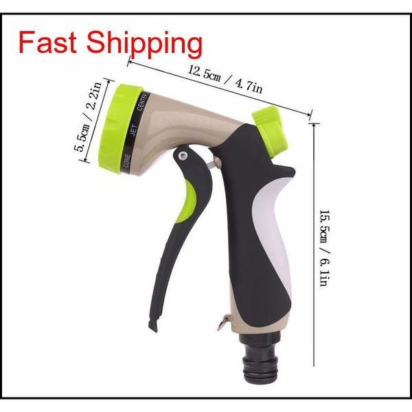 

garden hose nozzle hand sprayer 8 pattern adjustable heavy duty metal slip resistant jllvxs insyard