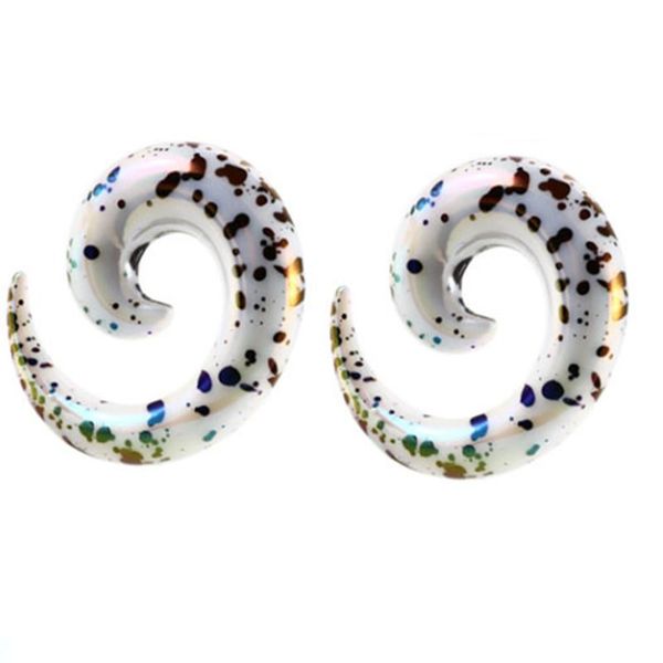 

1pair acrylic спиральный ушной конус участок ушной вилки ангела крыла уха на носилках и туннельная плоть расширитель oreja dilataciones sqcd, Silver