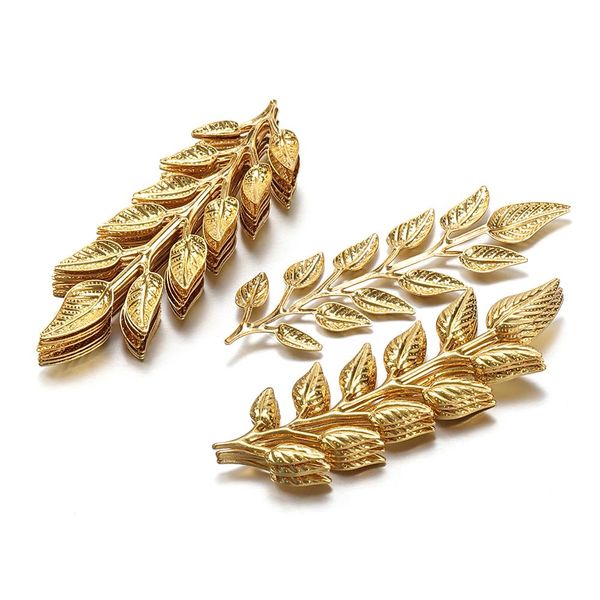 

20pcs 19x64mm gold silver copper leaf charms pendants findings for diy jewelry making necklace earring accessory handmade craft h bbyiox