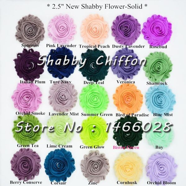 

15yards /lot , 2.5inch shabby chiffon flowers , cute rose chiffon flowers for headband headwear fashion accessories 108 colors y200710, Slivery;white
