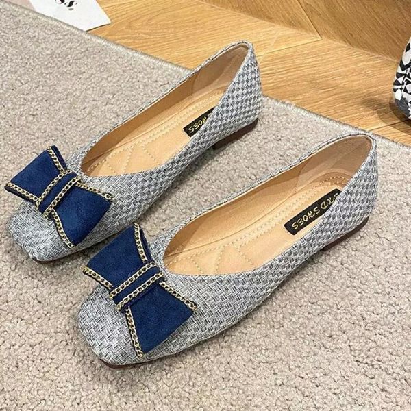 

bow canvas women shoes slip on loafers ballerina lady flats maternity espadrille shallow single shoes female weave zapatos mujer #lv12