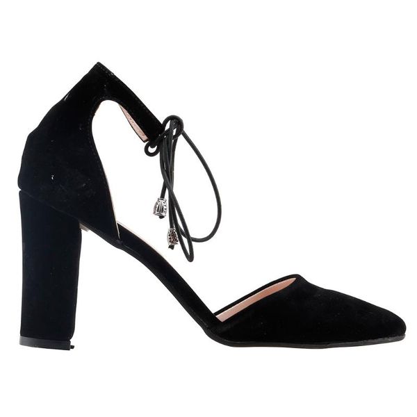 

ayakland 137029-1160 suede 9 cm heel women sandals shoes, Black