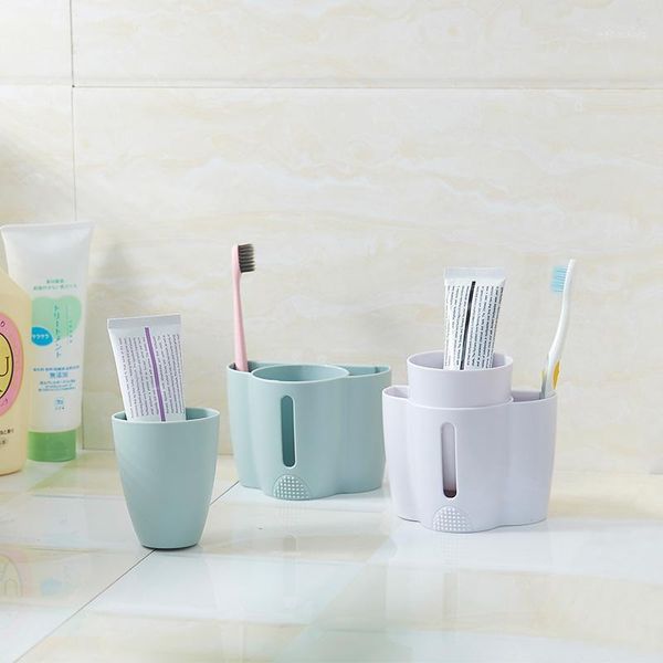 

fashion adhesive toothbrush holder wash set 12.1*7.9*9cm
