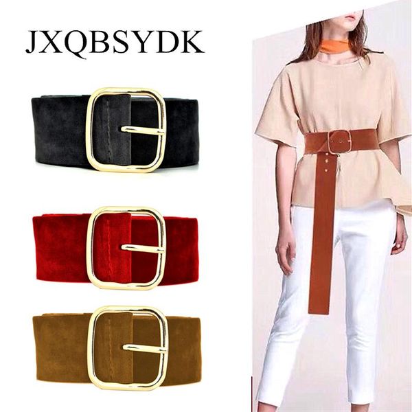 

jxqbsydk belts for women fashion personality plus velvet belts female slim waist ceinture femme, Black;brown