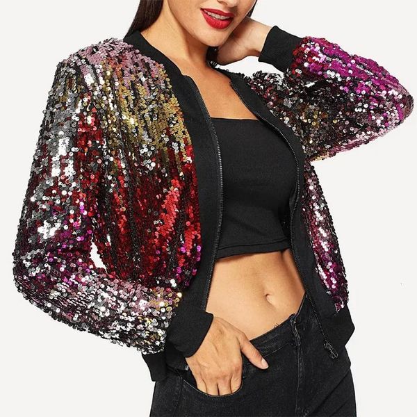 

ключевые слова на русском: sequins jackets bletitter night club длинные рукава женщины пальто моды золотая щепка стройная осень сияние куртк, Black;brown