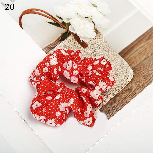 

женщины scrunchies цветочные печатные стяжки для волос держатель для волос держатель для волос аксессуары для волос девушки головные удивлен