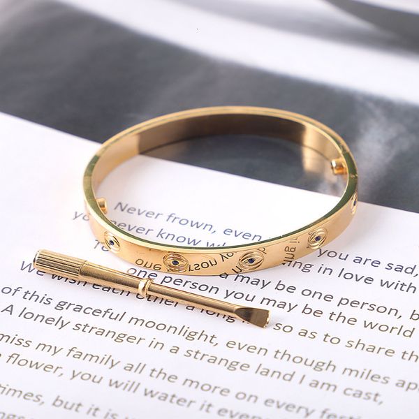 

titanium jewelry bracelet kajia steel lovers screw driver f1130, Black