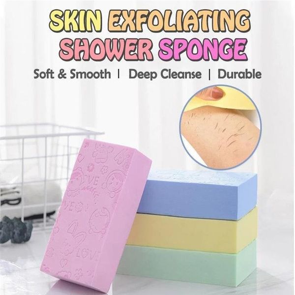 

2pcs kid soft exfoliating body bath shower spa brush washing sponge pad scrubber sponges cleaning bathroom accessory#y20 kt