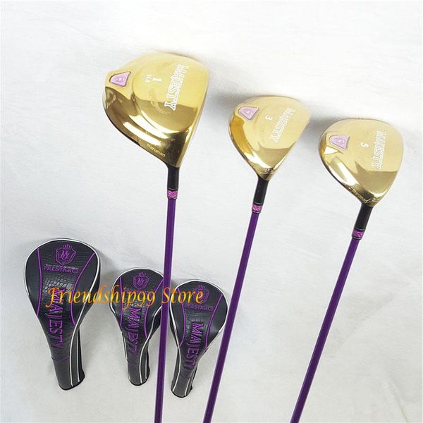

womens golf wood set majesty prestigio 9 clubs wood triver + fairway с графитовым гольф-валом caft rs sr flex бесплатная доставка