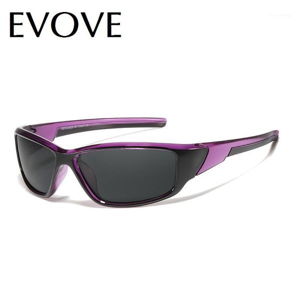 

evove polarized driving glasses male women pc sunglasses for men fashion windproof goggles anti glare uv4001, White;black