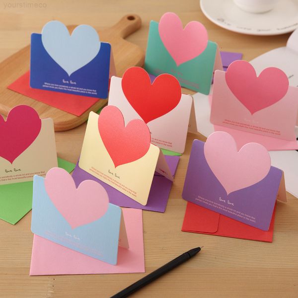 

heart holiday shaped greeting cards card of love valentine confession gift