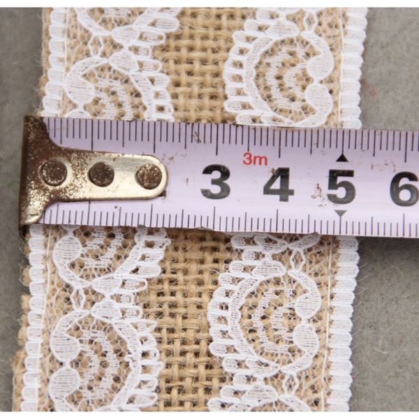 

1 шт. рулон джута мешковины кружева гессианская конопляная лента винтажная деревенская свадьба рождественские украшения diy ремесел подарочн